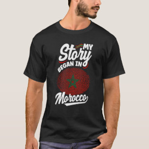 Camiseta Marrocos Bandeira Marrocos Minha História Começou