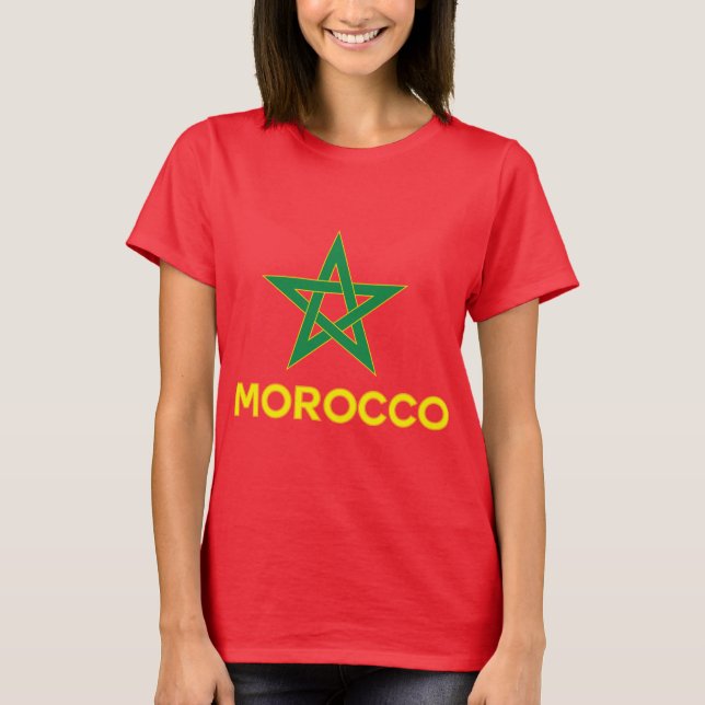 Camiseta Marrocos - bandeira marroquina (Frente)