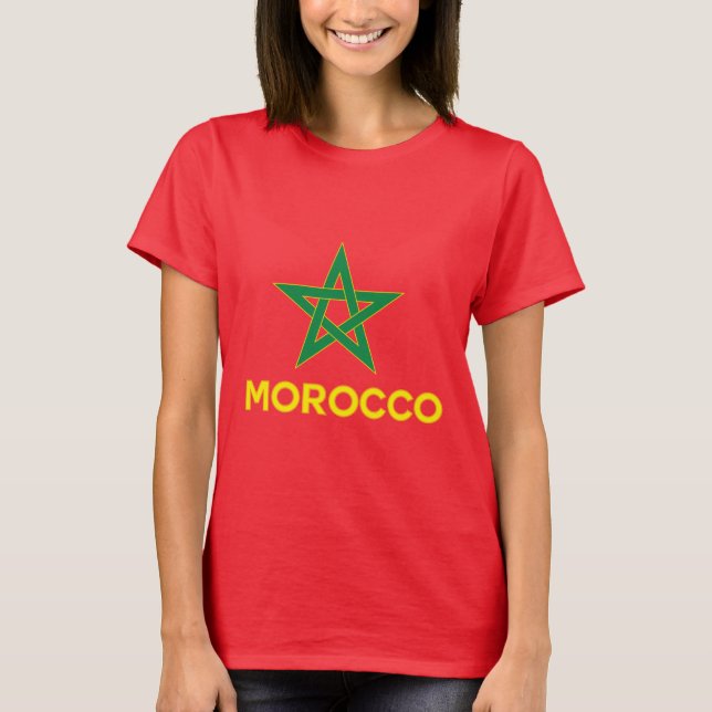 Camiseta Marrocos - bandeira marroquina (Frente)