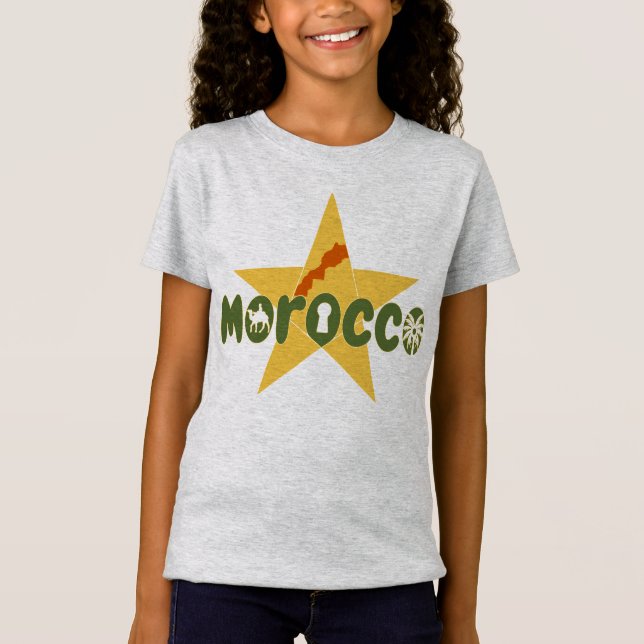Camiseta Marrocos é a identidade, transmitida com orgulho (Frente)