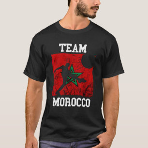 Camiseta Marrocos Equipe de futebol marroquina Orgulho marr