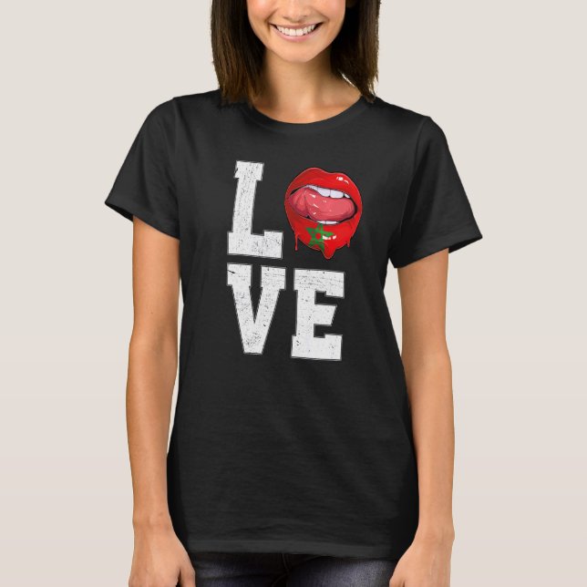 Camiseta Marrocos Flag Fan Love (Frente)