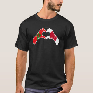 Camiseta Marrocos Japão Sinaliza o coração marroquino japon