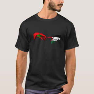 Camiseta Marrocos Palestina Bandeira Mãos Palestinianas de