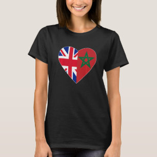 Camiseta Marrocos Reino Unido Bandeira Reino Unido Amor Mar
