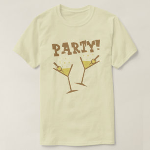 Camiseta Marrom Bebidas de Festa Retro