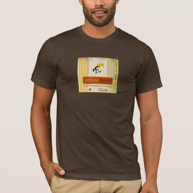 Camiseta Marrom Canvas de Bella Masculina Amarelo (Frente)