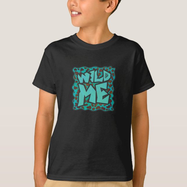 Camiseta Marrom Dalmaciano e Design de Teal (Frente)