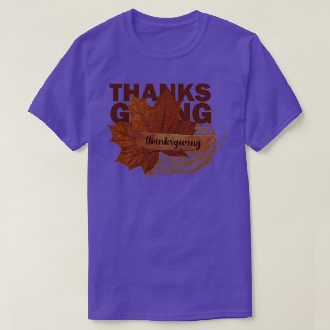 Camiseta marrom de ação de graças (Frente do Design)