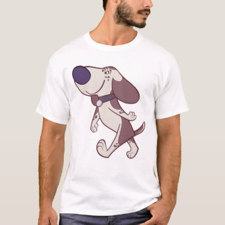 Camiseta Marrom Divertido E Cachorro De Cartoon De Creme An