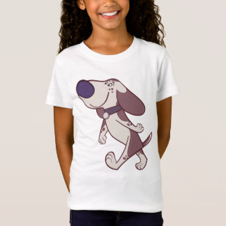 Camiseta Marrom Divertido E Cachorro De Cartoon De Creme An