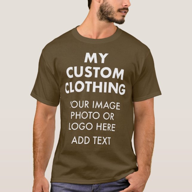 Camiseta marrom personalizada masculina (Frente)
