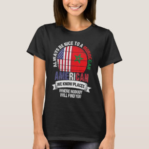 Camiseta Marroquino Americano Nós conhecemos Lugares onde P