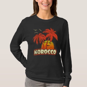 Camiseta Marroquino Palm Trees 80s Beach Sunset