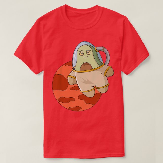 Camiseta Mars Avocado Design para um veículo espacial (Frente do Design)