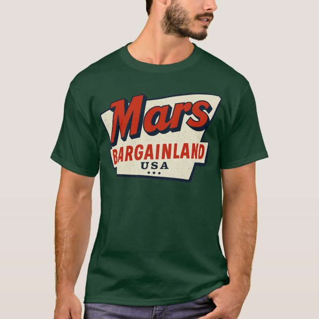 Camiseta Mars Bargainland USA New Bedford, MÃES (Frente)