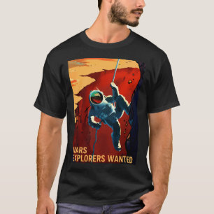 Camiseta Mars Explorers Queria Viagem Para Mars Nasa Recrut