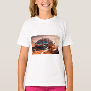 Camiseta Mars Habitat Alpha - Arquitetura Sci-Fi AI