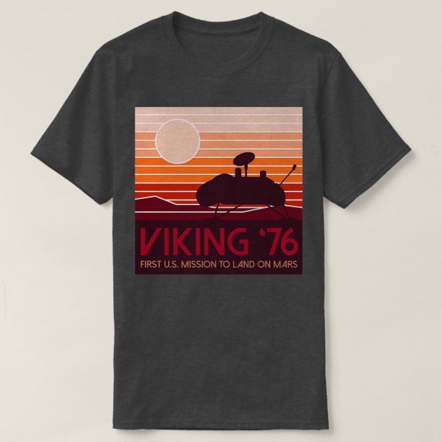Camiseta Mars landing Jul 20 1976 Viking lander planet expl (Frente do Design)
