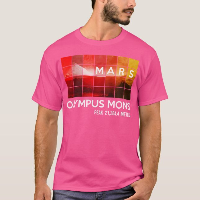 Camiseta Mars Mission Space Travel Olympus Mons Astronomy (Frente)