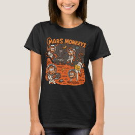 Camiseta Mars Monkeys animal engraçado