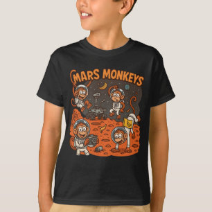 Camiseta Mars Monkeys animal engraçado