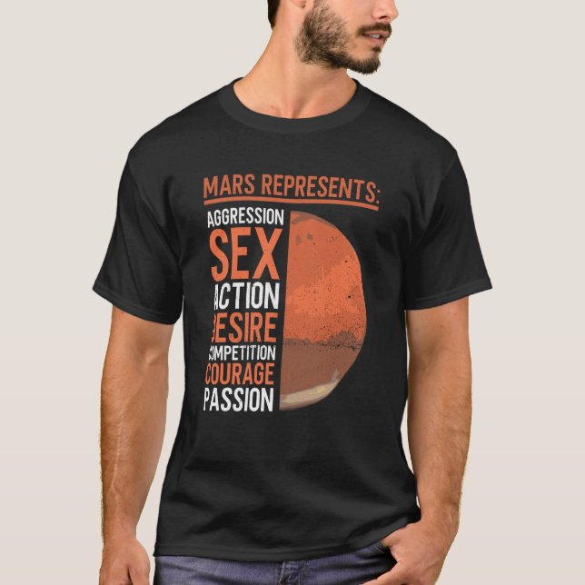 Camiseta Mars Planet Astrology Mars Spirituality (Frente)