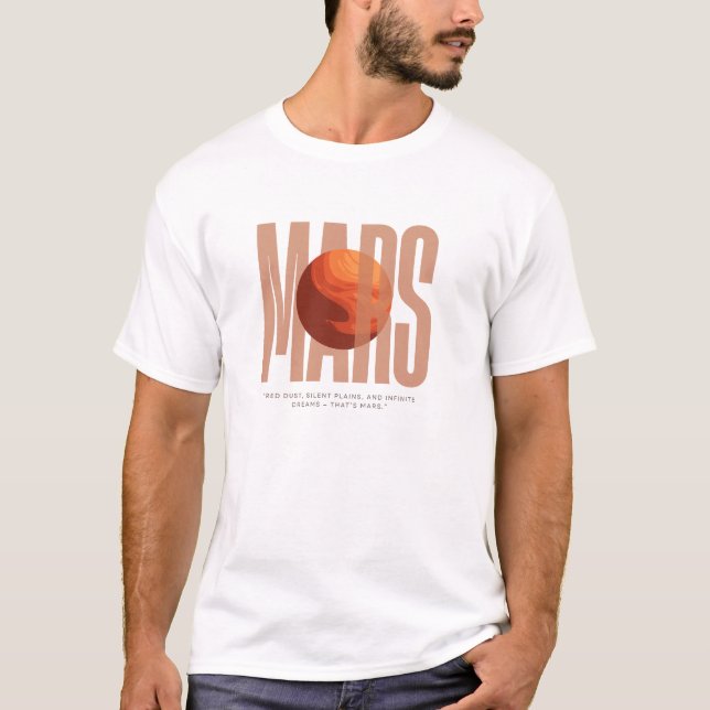 Camiseta MARS Red dust, silent plains, and infinite dreams  (Frente)