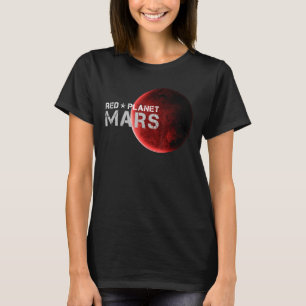 Camiseta Mars Red Planet Aniversário Para Ventiladores Espa