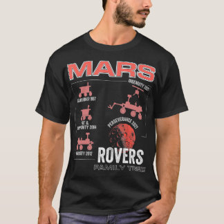 Camiseta Mars rover família arbórea exploração espacial mar