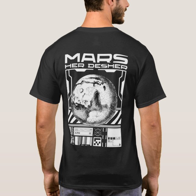 Camiseta Mars tee para worms espaciais com melhor qualidade (Verso)