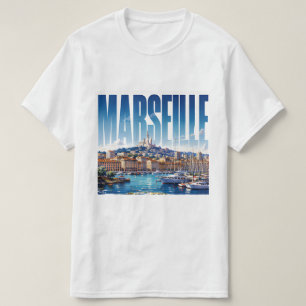 Camiseta Marseille França Viagem Beleza do Porto Mediterrân
