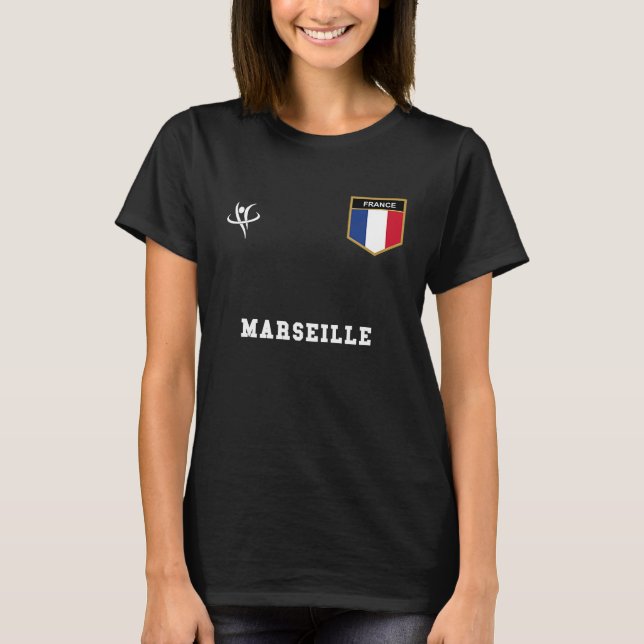 Camiseta MARSEILLE France Vintage Sports (Frente)