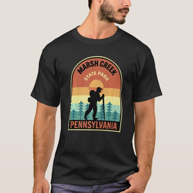 Camiseta Marsh Creek State Park PA Retro (Frente)