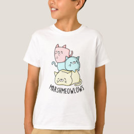 Camiseta Marsh-meow Engraçado Cat Marshmallow Pun
