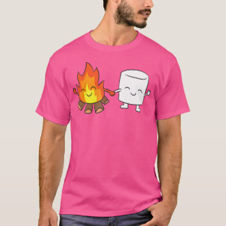 Camiseta Marshmallow Camping Campfire Cute Marshmallow