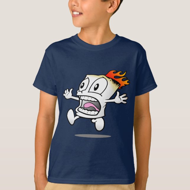 Camiseta Marshmallow flamejante (Frente)