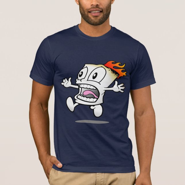 Camiseta Marshmallow flamejante (Frente)