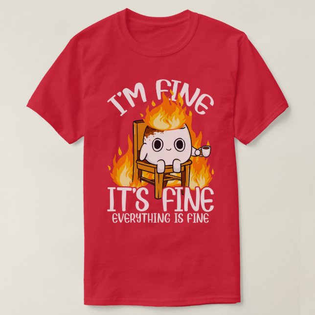 Camiseta Marshmallow Im Fine Memória Outr Homens Crianças M (Frente do Design)