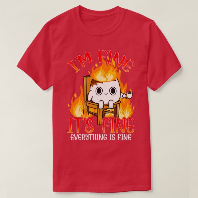Camiseta Marshmallow Im Fine Memória Outr Homens Crianças M (Frente do Design)