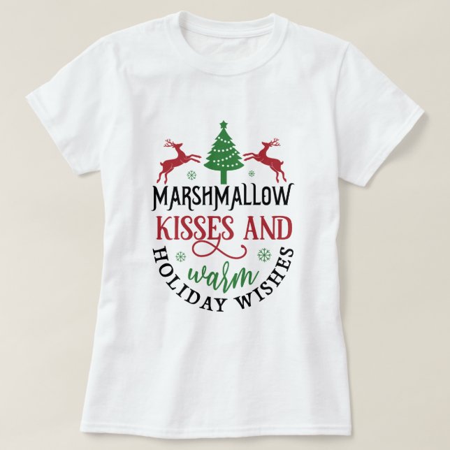Camiseta Marshmallow Kisses e Warm Holiday (Frente do Design)