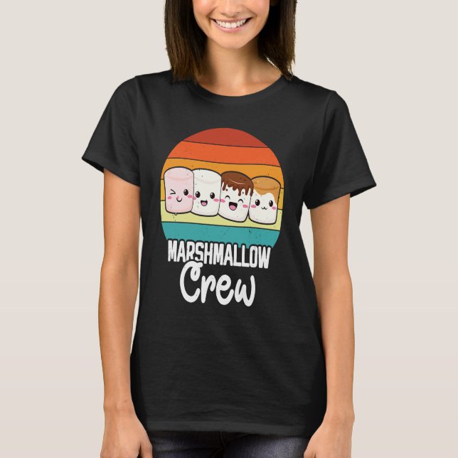 Camiseta Marshmallow Roaster Smore Camping Smore Estação Ca (Frente)