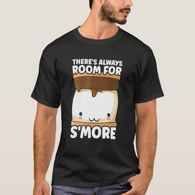Camiseta Marshmallow Roaster Smore Camping Smore Estação Ca (Frente)