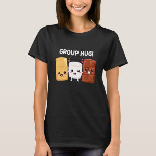Camiseta Marshmallows de S'mores Divertido Grupo de Acampam