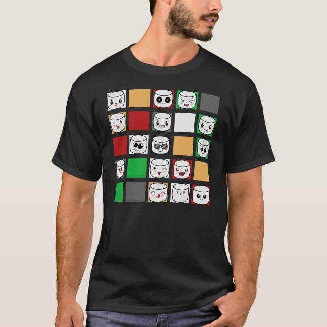 Camiseta marshmallows legal em uma caixa (Frente)