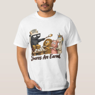 Camiseta Marshmallows São Merecidos Design de Camping de Te