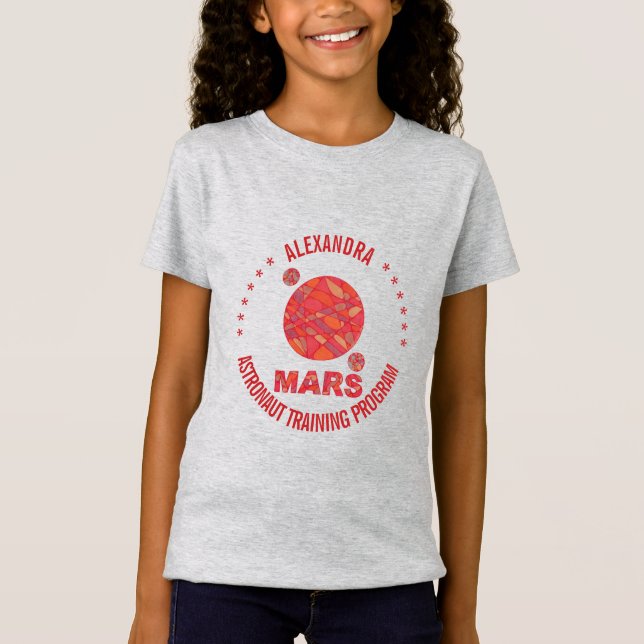 Camiseta Marte, A Diversão Do Sistema Solar Do Geek Espacia (Frente)