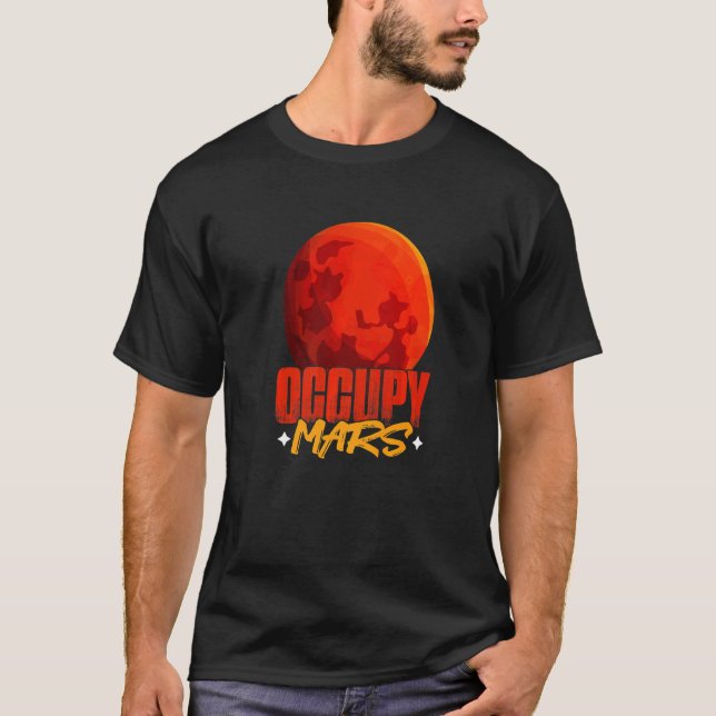 Camiseta Marte de Ciências do Planeta Occupy Mars (Frente)