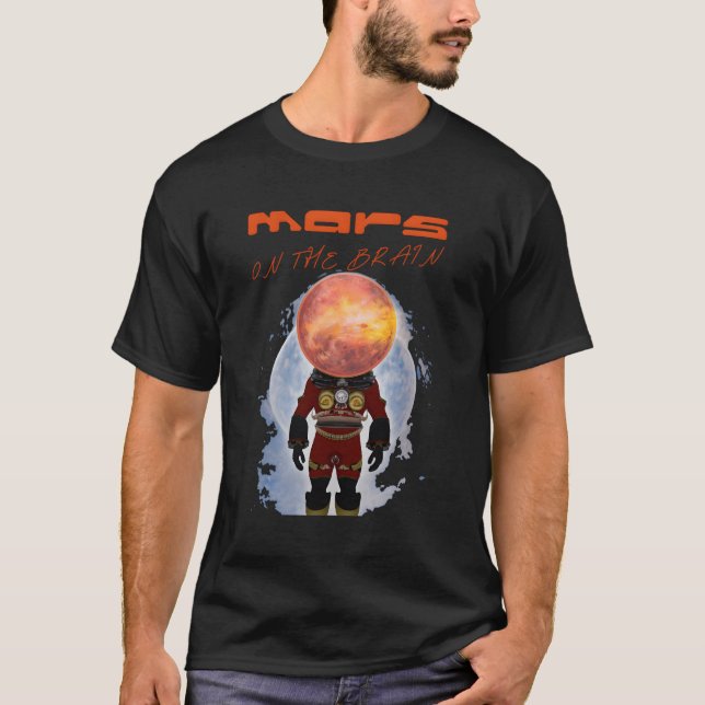 Camiseta Marte No Astronauta Do Nerd Cérebro (Frente)