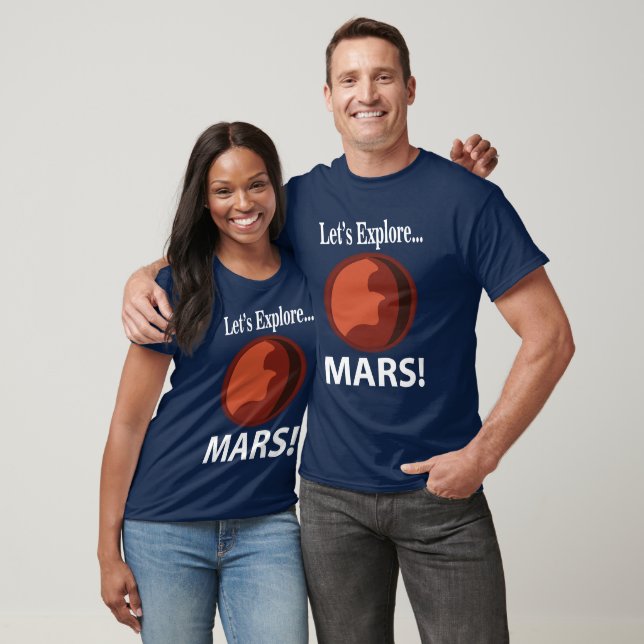 Camiseta Marte Vamos Explorar Marte (Unissex)